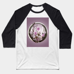 Pretty purple ikebana watercolor flowers Baseball T-Shirt